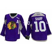 Patrick Sharp Chicago Blackhawks Reebok Men's Premier Hockey Fights Cancer Jersey - Purple