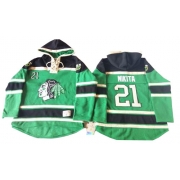 Stan Mikita Chicago Blackhawks Old Time Hockey Men's Authentic St. Patrick's Day McNary Lace Hoodie Jersey - Green