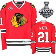 Stan Mikita Chicago Blackhawks Reebok Men's Authentic Home Stanley Cup Finals Jersey - Red