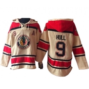 Bobby Hull Chicago Blackhawks Old Time Hockey Men's Premier Sawyer Hooded Sweatshirt Jersey - Cream