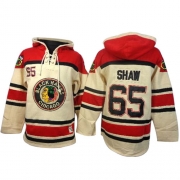 Andrew Shaw Chicago Blackhawks Old Time Hockey Men's Authentic Sawyer Hooded Sweatshirt Jersey - White