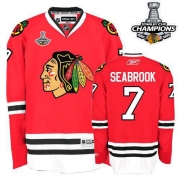 Brent Seabrook Chicago Blackhawks Reebok Men's Authentic 2013 Stanley Cup Champions Jersey - Red