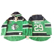 Bryan Bickell Chicago Blackhawks Old Time Hockey Men's Premier St. Patrick's Day McNary Lace Hoodie Jersey - Green