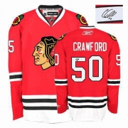 Corey Crawford Chicago Blackhawks Reebok Men's Authentic Autographed Home Jersey - Red