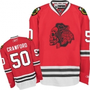 Corey Crawford Chicago Blackhawks Reebok Men's Authentic Skull Jersey - Red