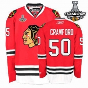 Corey Crawford Chicago Blackhawks Reebok Men's Premier 2013 Stanley Cup Champions Jersey - Red