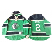 Duncan Keith Chicago Blackhawks Old Time Hockey Men's Authentic St. Patrick's Day McNary Lace Hoodie Jersey - Green