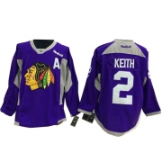 Duncan Keith Chicago Blackhawks Reebok Men's Authentic Hockey Fights Cancer Jersey - Purple