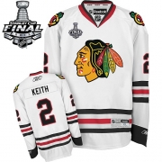 Duncan Keith Chicago Blackhawks Reebok Men's Authentic Away Stanley Cup Finals Jersey - White