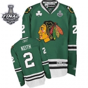 Duncan Keith Chicago Blackhawks Reebok Men's Premier Stanley Cup Finals Jersey - Green
