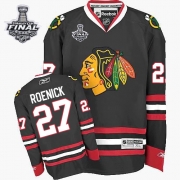 Jeremy Roenick Chicago Blackhawks Reebok Men's Premier Third Stanley Cup Finals Jersey - Black