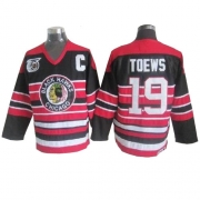 Jonathan Toews Chicago Blackhawks CCM Men's Authentic Throwback 75TH Jersey - Red/Black
