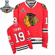 Jonathan Toews Chicago Blackhawks Reebok Men's Authentic 2013 Stanley Cup Champions Jersey - Red
