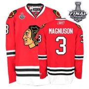 Keith Magnuson Chicago Blackhawks Reebok Men's Premier Home Stanley Cup Finals Jersey - Red