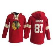Marian Hossa Chicago Blackhawks Old Time Hockey Men's Authentic Pullover Hoodie Jersey - Red