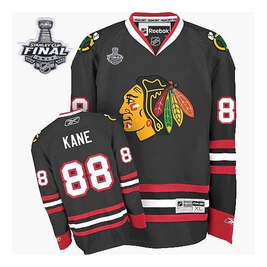Patrick Kane Chicago Blackhawks Reebok Men's Authentic Third Stanley Cup Finals Jersey - Black