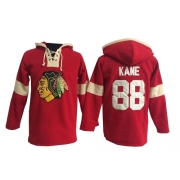 Patrick Kane Chicago Blackhawks Old Time Hockey Men's Authentic Pullover Hoodie Jersey - Red