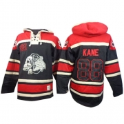Patrick Kane Chicago Blackhawks Old Time Hockey Men's Premier Sawyer Hooded Sweatshirt Jersey - Black