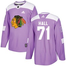 Taylor Hall Chicago Blackhawks Adidas Youth Authentic Fights Cancer Practice Jersey - Purple