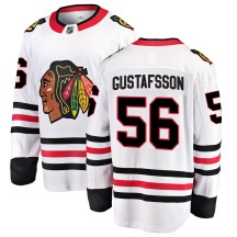 Erik Gustafsson Chicago Blackhawks Fanatics Branded Men's Breakaway Away Jersey - White