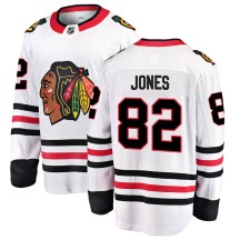 Caleb Jones Chicago Blackhawks Fanatics Branded Men's Breakaway Away Jersey - White
