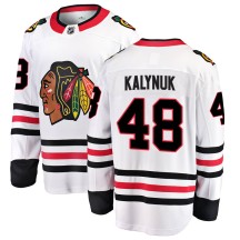 Wyatt Kalynuk Chicago Blackhawks Fanatics Branded Men's Breakaway Away Jersey - White