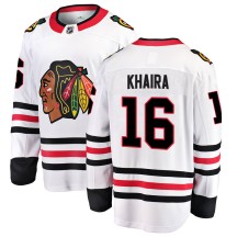 Jujhar Khaira Chicago Blackhawks Fanatics Branded Men's Breakaway Away Jersey - White