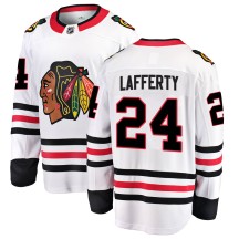 Sam Lafferty Chicago Blackhawks Fanatics Branded Men's Breakaway Away Jersey - White