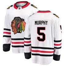 Connor Murphy Chicago Blackhawks Fanatics Branded Men's Breakaway Away Jersey - White