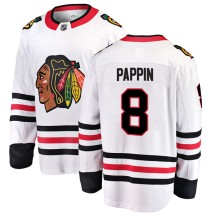 Jim Pappin Chicago Blackhawks Fanatics Branded Men's Breakaway Away Jersey - White