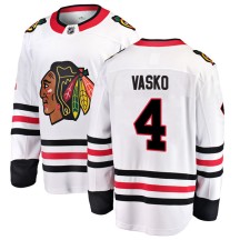 Elmer Vasko Chicago Blackhawks Fanatics Branded Men's Breakaway Away Jersey - White