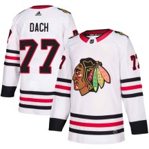 Kirby Dach Chicago Blackhawks Adidas Youth Authentic Away Jersey - White