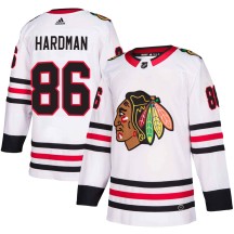 Mike Hardman Chicago Blackhawks Adidas Youth Authentic Away Jersey - White