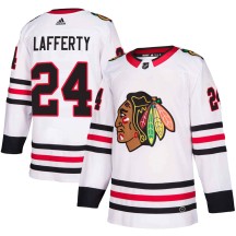 Sam Lafferty Chicago Blackhawks Adidas Youth Authentic Away Jersey - White