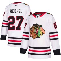 Lukas Reichel Chicago Blackhawks Adidas Youth Authentic Away Jersey - White