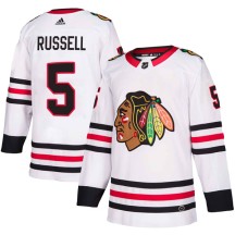 Phil Russell Chicago Blackhawks Adidas Youth Authentic Away Jersey - White