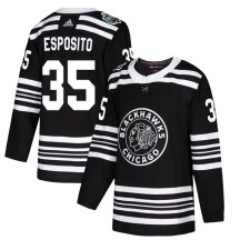 Tony Esposito Chicago Blackhawks Adidas Men's Authentic 2019 Winter Classic Jersey - Black