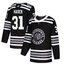 Dominik Hasek Chicago Blackhawks Adidas Men's Authentic 2019 Winter Classic Jersey - Black