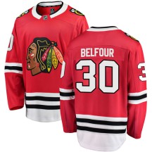 ED Belfour Chicago Blackhawks Fanatics Branded Men's Breakaway Home Jersey - Red