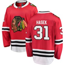 Dominik Hasek Chicago Blackhawks Fanatics Branded Men's Breakaway Home Jersey - Red
