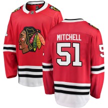 Ian Mitchell Chicago Blackhawks Fanatics Branded Men's Breakaway Home Jersey - Red