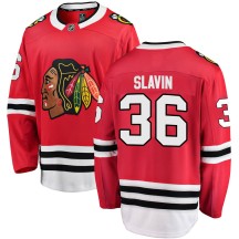 Josiah Slavin Chicago Blackhawks Fanatics Branded Men's Breakaway Home Jersey - Red