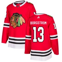 Henrik Borgstrom Chicago Blackhawks Adidas Men's Authentic Home Jersey - Red