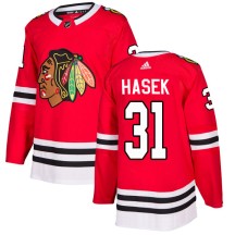 Dominik Hasek Chicago Blackhawks Adidas Men's Authentic Home Jersey - Red