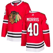 Cale Morris Chicago Blackhawks Adidas Men's Authentic Home Jersey - Red