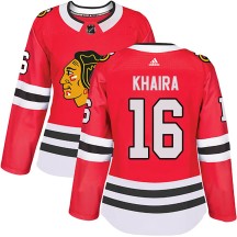 Jujhar Khaira Chicago Blackhawks Adidas Women's Authentic Home Jersey - Red
