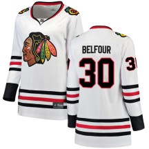 ED Belfour Chicago Blackhawks Fanatics Branded Women's Breakaway Away Jersey - White