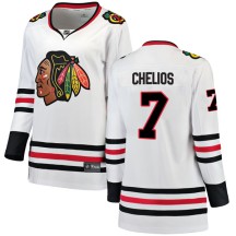 Chris Chelios Chicago Blackhawks Fanatics Branded Women's Breakaway Away Jersey - White