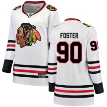 Scott Foster Chicago Blackhawks Fanatics Branded Women's Breakaway Away Jersey - White