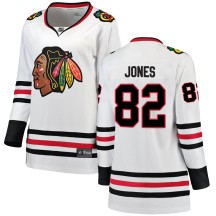 Caleb Jones Chicago Blackhawks Fanatics Branded Women's Breakaway Away Jersey - White